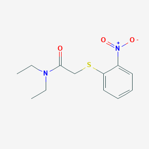 molecular formula C12H16N2O3S B2586522 N,N-二乙基-2-(2-硝基苯基硫)乙酰胺 CAS No. 459206-63-4