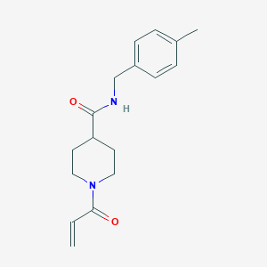 N-[(4-Methylphenyl)methyl]-1-prop-2-enoylpiperidine-4-carboxamide