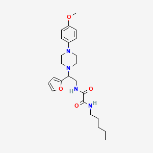 molecular formula C24H34N4O4 B2586526 N'-[2-(furan-2-yl)-2-[4-(4-methoxyphenyl)piperazin-1-yl]ethyl]-N-pentylethanediamide CAS No. 877633-68-6