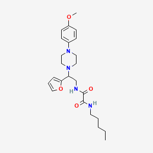 molecular formula C24H34N4O4 B2586526 N1-(2-(furan-2-yl)-2-(4-(4-methoxyphenyl)piperazin-1-yl)ethyl)-N2-pentyloxalamide CAS No. 877633-68-6