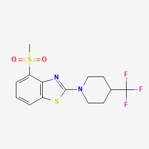 4-Methylsulfonyl-2-[4-(trifluoromethyl)piperidin-1-yl]-1,3-benzothiazole