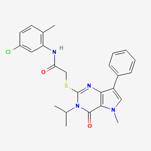 N-(5-chloro-2-methylphenyl)-2-((3-isopropyl-5-methyl-4-oxo-7-phenyl-4,5-dihydro-3H-pyrrolo[3,2-d]pyrimidin-2-yl)thio)acetamide