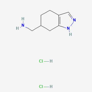 4,5,6,7-Tetrahydro-1H-indazol-6-ylmethanamine;dihydrochloride