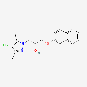 1-(4-Chloro-3,5-dimethylpyrazolyl)-3-(2-naphthyloxy)propan-2-ol