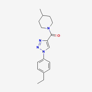 molecular formula C17H22N4O B2586560 (1-(4-ethylphenyl)-1H-1,2,3-triazol-4-yl)(4-methylpiperidin-1-yl)methanone CAS No. 1326816-23-2