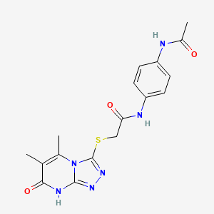 N-(4-acetamidophenyl)-2-((5,6-dimethyl-7-oxo-7,8-dihydro-[1,2,4]triazolo[4,3-a]pyrimidin-3-yl)thio)acetamide