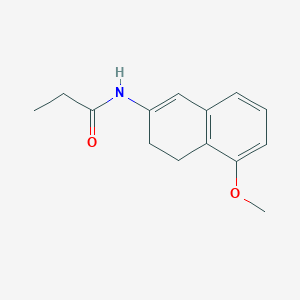 molecular formula C14H17NO2 B2586578 N-(3,4-Dihydro-5-methoxy-2-naphthalenyl)propanamide CAS No. 1321942-91-9