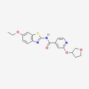 molecular formula C19H19N3O4S B2586580 N-(6-ethoxy-1,3-benzothiazol-2-yl)-2-(oxolan-3-yloxy)pyridine-4-carboxamide CAS No. 1903011-82-4