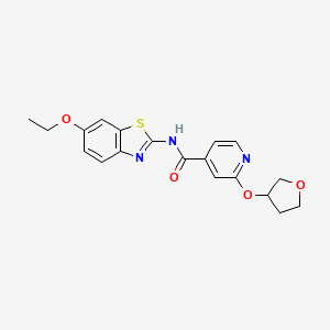 molecular formula C19H19N3O4S B2586580 N-(6-ethoxybenzo[d]thiazol-2-yl)-2-((tetrahydrofuran-3-yl)oxy)isonicotinamide CAS No. 1903011-82-4