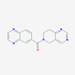 molecular formula C16H13N5O B2586586 (7,8-dihydropyrido[4,3-d]pyrimidin-6(5H)-yl)(quinoxalin-6-yl)methanone CAS No. 1796946-79-6