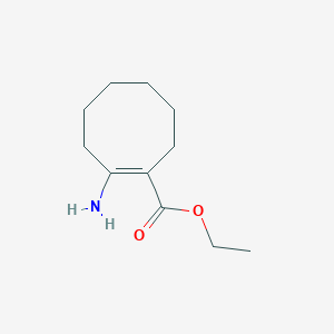 molecular formula C11H19NO2 B2586592 ethyl (1Z)-2-aminocyclooctene-1-carboxylate CAS No. 56661-94-0