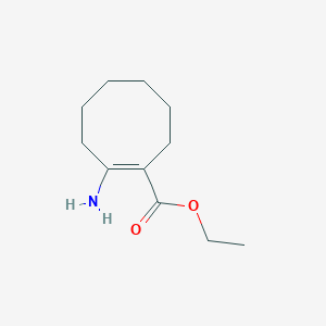 molecular formula C11H19NO2 B2586592 Ethyl 2-aminocyclooct-1-ene-1-carboxylate CAS No. 56661-94-0