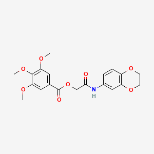 molecular formula C20H21NO8 B2586594 [(2,3-Dihydro-1,4-benzodioxin-6-yl)carbamoyl]methyl 3,4,5-trimethoxybenzoate CAS No. 479356-89-3