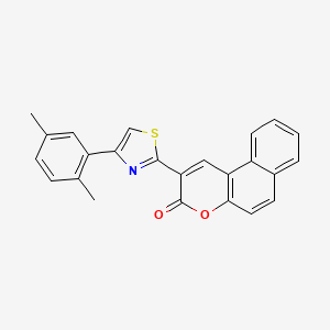 molecular formula C24H17NO2S B2586597 2-[4-(2,5-dimethylphenyl)-1,3-thiazol-2-yl]-3H-benzo[f]chromen-3-one CAS No. 332383-46-7