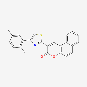 B2586597 2-[4-(2,5-Dimethylphenyl)-1,3-thiazol-2-yl]benzo[f]chromen-3-one CAS No. 332383-46-7