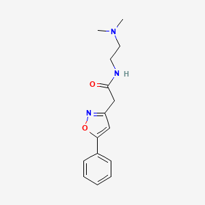 molecular formula C15H19N3O2 B2586601 N-[2-(dimethylamino)ethyl]-2-(5-phenyl-1,2-oxazol-3-yl)acetamide CAS No. 952999-45-0