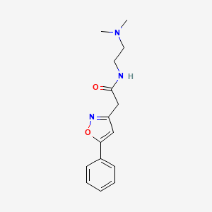 molecular formula C15H19N3O2 B2586601 N-(2-(dimethylamino)ethyl)-2-(5-phenylisoxazol-3-yl)acetamide CAS No. 952999-45-0