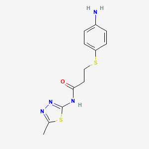 3-[(4-aminophenyl)thio]-N-(5-methyl-1,3,4-thiadiazol-2-yl)propanamide