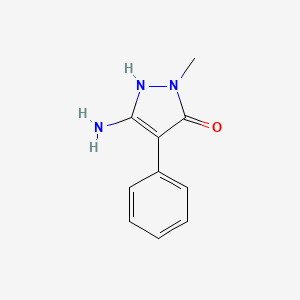 molecular formula C10H11N3O B2586604 5-amino-2-methyl-4-phenyl-2,3-dihydro-1H-pyrazol-3-one CAS No. 2092565-67-6