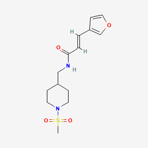 (E)-3-(furan-3-yl)-N-((1-(methylsulfonyl)piperidin-4-yl)methyl)acrylamide