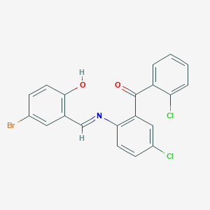 (Z)-(2-((5-bromo-2-hydroxybenzylidene)amino)-5-chlorophenyl)(2-chlorophenyl)methanone