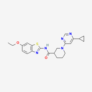 1-(6-cyclopropylpyrimidin-4-yl)-N-(6-ethoxybenzo[d]thiazol-2-yl)piperidine-3-carboxamide