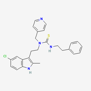 1-(2-(5-chloro-2-methyl-1H-indol-3-yl)ethyl)-3-phenethyl-1-(pyridin-4-ylmethyl)thiourea
