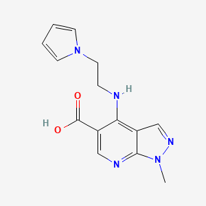 1-methyl-4-{[2-(1H-pyrrol-1-yl)ethyl]amino}-1H-pyrazolo[3,4-b]pyridine-5-carboxylic acid