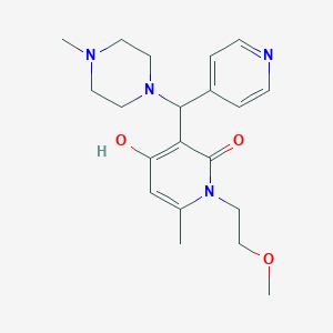4-hydroxy-1-(2-methoxyethyl)-6-methyl-3-((4-methylpiperazin-1-yl)(pyridin-4-yl)methyl)pyridin-2(1H)-one