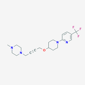 1-Methyl-4-[4-({1-[5-(trifluoromethyl)pyridin-2-yl]piperidin-4-yl}oxy)but-2-yn-1-yl]piperazine