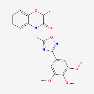 2-methyl-4-((3-(3,4,5-trimethoxyphenyl)-1,2,4-oxadiazol-5-yl)methyl)-2H-benzo[b][1,4]oxazin-3(4H)-one