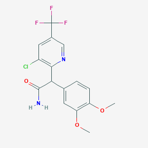 2-[3-Chloro-5-(trifluoromethyl)-2-pyridinyl]-2-(3,4-dimethoxyphenyl)acetamide