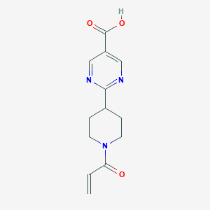 2-(1-Prop-2-enoylpiperidin-4-yl)pyrimidine-5-carboxylic acid
