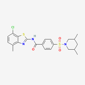 N-(7-chloro-4-methylbenzo[d]thiazol-2-yl)-4-((3,5-dimethylpiperidin-1-yl)sulfonyl)benzamide