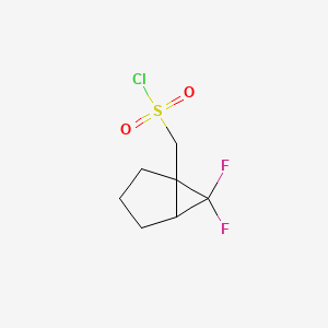 molecular formula C7H9ClF2O2S B2586644 (6,6-Difluoro-1-bicyclo[3.1.0]hexanyl)methanesulfonyl chloride CAS No. 2253640-63-8