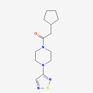 molecular formula C13H20N4OS B2586646 2-Cyclopentyl-1-[4-(1,2,5-thiadiazol-3-yl)piperazin-1-yl]ethan-1-one CAS No. 2097882-70-5