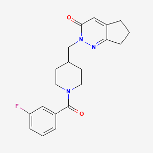 2-[[1-(3-Fluorobenzoyl)piperidin-4-yl]methyl]-6,7-dihydro-5H-cyclopenta[c]pyridazin-3-one