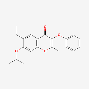 molecular formula C21H22O4 B2586671 6-ethyl-2-methyl-3-phenoxy-7-(propan-2-yloxy)-4H-chromen-4-one CAS No. 315233-13-7