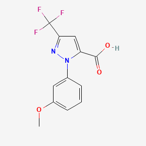 molecular formula C12H9F3N2O3 B2586675 1-(3-Methoxyphenyl)-3-(trifluoromethyl)--1H-pyrazole-5-carboxylic acid CAS No. 2251053-60-6