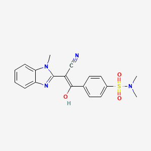 (E)-4-(2-cyano-2-(1-methyl-1H-benzo[d]imidazol-2(3H)-ylidene)acetyl)-N,N-dimethylbenzenesulfonamide