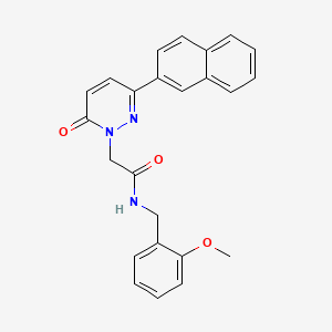molecular formula C24H21N3O3 B2586677 N-[(2-methoxyphenyl)methyl]-2-[3-(naphthalen-2-yl)-6-oxo-1,6-dihydropyridazin-1-yl]acetamide CAS No. 899990-42-2