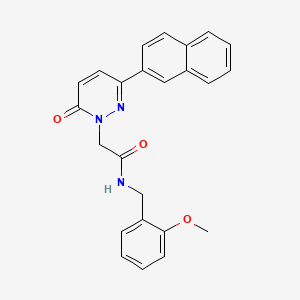 molecular formula C24H21N3O3 B2586677 N-[(2-甲氧基苯基)甲基]-2-(3-萘-2-基-6-氧代吡啶-1-基)乙酰胺 CAS No. 899990-42-2