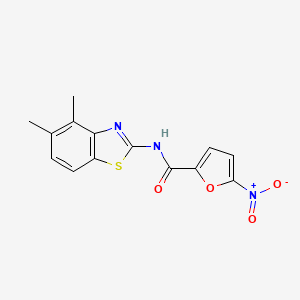 molecular formula C14H11N3O4S B2586682 N-(4,5-dimethyl-1,3-benzothiazol-2-yl)-5-nitrofuran-2-carboxamide CAS No. 864860-77-5