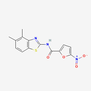 molecular formula C14H11N3O4S B2586682 N-(4,5-dimethylbenzo[d]thiazol-2-yl)-5-nitrofuran-2-carboxamide CAS No. 864860-77-5