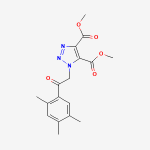 molecular formula C17H19N3O5 B2586686 dimethyl 1-[2-oxo-2-(2,4,5-trimethylphenyl)ethyl]-1H-1,2,3-triazole-4,5-dicarboxylate CAS No. 1923140-29-7