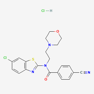N-(6-chlorobenzo[d]thiazol-2-yl)-4-cyano-N-(2-morpholinoethyl)benzamide hydrochloride