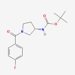 molecular formula C16H21FN2O3 B2586700 (S)-tert-Butyl 1-(4-fluorobenzoyl)pyrrolidin-3-ylcarbamate CAS No. 1286208-05-6