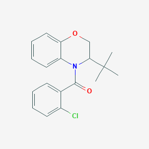 [3-(tert-butyl)-2,3-dihydro-4H-1,4-benzoxazin-4-yl](2-chlorophenyl)methanone