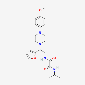 molecular formula C22H30N4O4 B2586703 N'-[2-(furan-2-yl)-2-[4-(4-methoxyphenyl)piperazin-1-yl]ethyl]-N-(propan-2-yl)ethanediamide CAS No. 877647-56-8