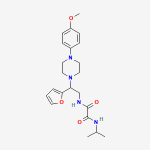 molecular formula C22H30N4O4 B2586703 N1-(2-(furan-2-yl)-2-(4-(4-methoxyphenyl)piperazin-1-yl)ethyl)-N2-isopropyloxalamide CAS No. 877647-56-8
